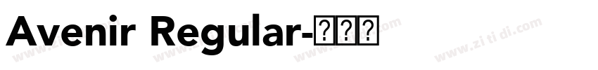 Avenir Regular字体转换